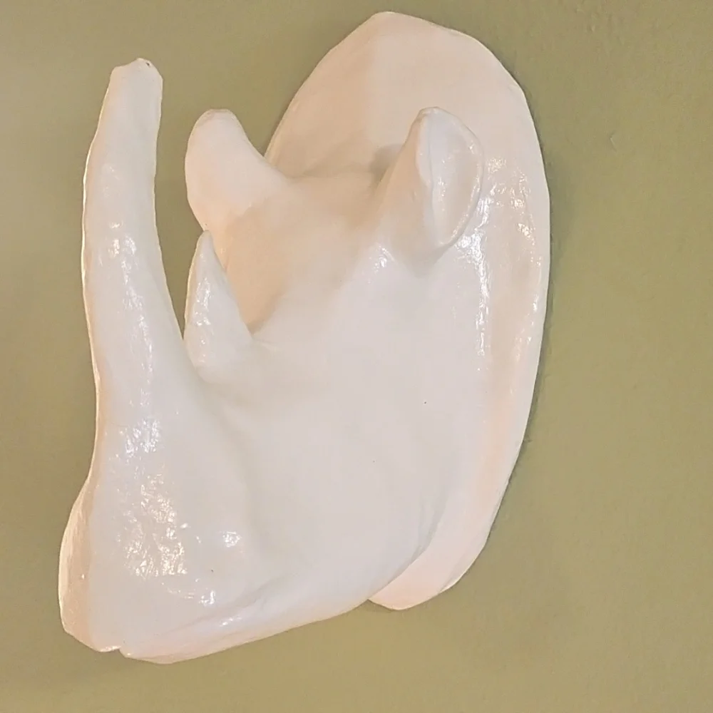 Discontinued West Elm Rhino Paper Mache Wall Sculpture
